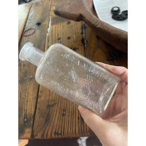 Vintage Joseph A. McNuss Medicine Bottle Scorpion Embossed